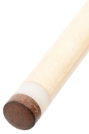 Бильярдный кий для русской пирамиды мастера Поповского двухсоставной, запил - корона четырехперьевая (гомбейро, граб)